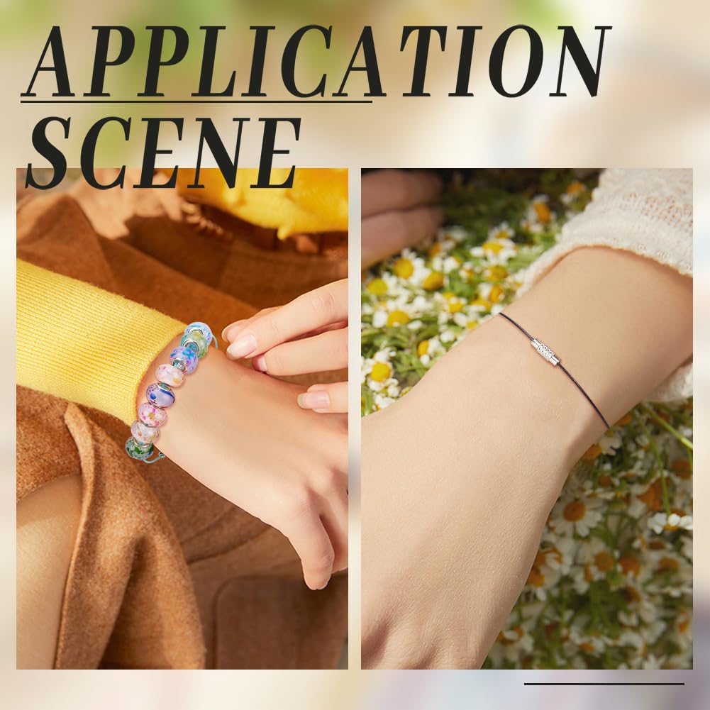 PH PandaHall 45 pcs 15 Colors 8 7/8 Inch Memory Wire Bracelet, Steel Wire Cord Bracelet with Screw Clasp Necklace Choker for Bangle Bracelet Jewelry DIY Craft Making - Image 7