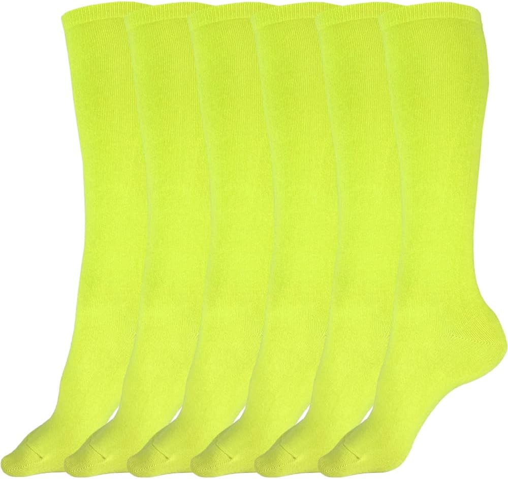 juDanzy 3 Pairs of Boys, Girls and Adult Solid Knee High Uniform Socks for School, Soccer, Football, AFO etc.