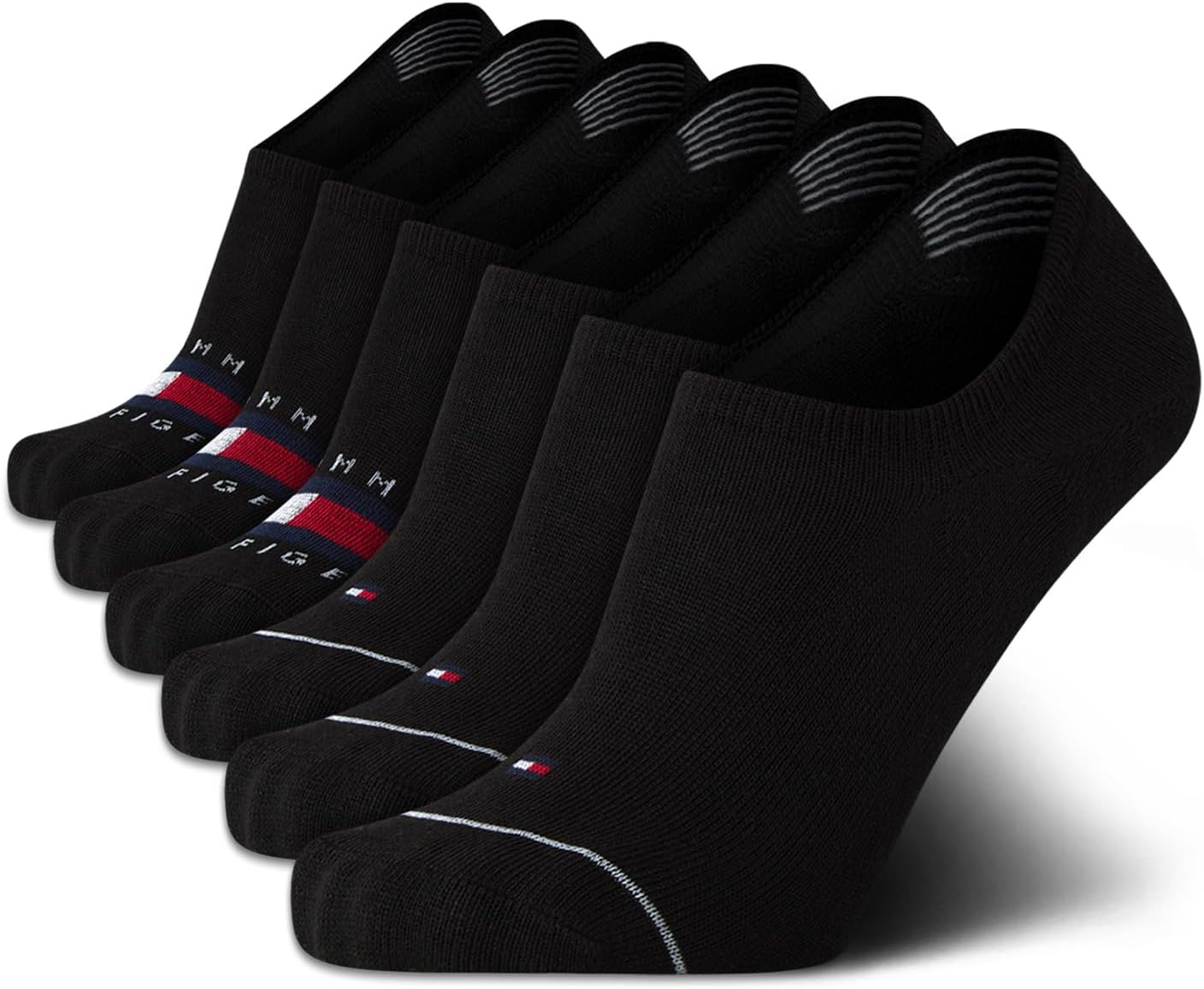 Mens No Show Socks - 6 Pack Cotton Blend Stretch Soft Cushioned Casual Athletic Sports Liners Low Cut Socks