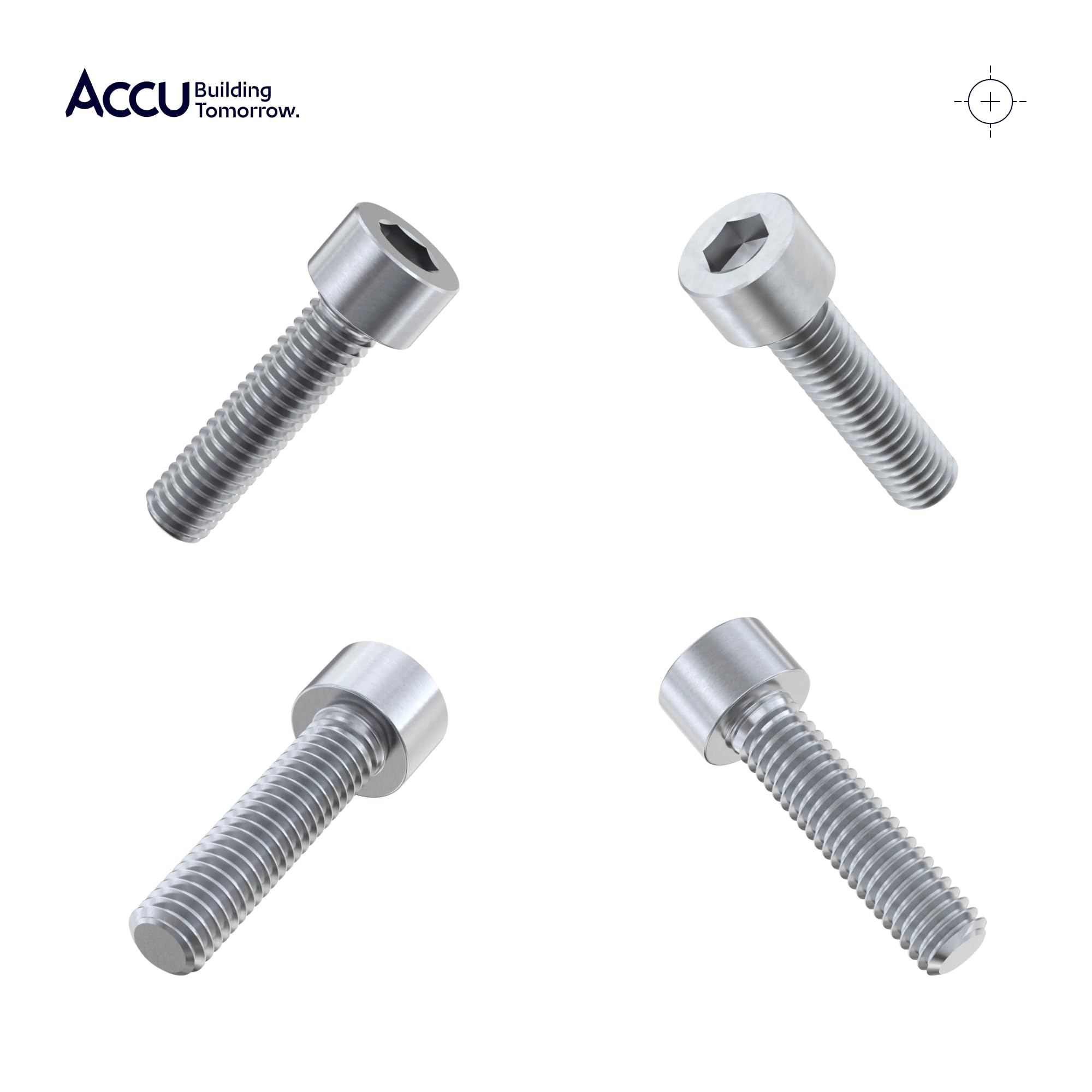 Accu - M8 x 50mm Cap Head Screws (DIN 912) - Marine Stainless Steel (A4) (Pack of 6) - Image 3