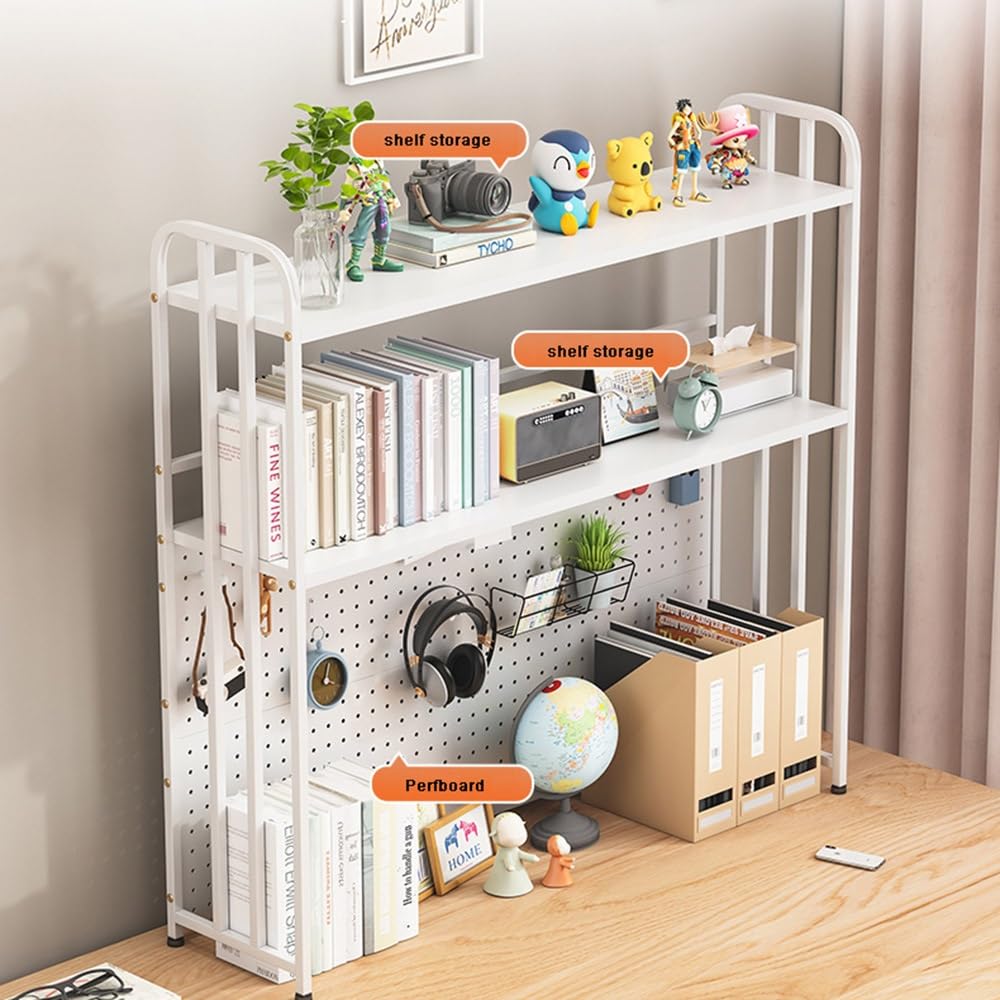 Amazon｜TOCTUS 錬鉄製本棚 2層 オフィスデスクトップ棚 机上ラック