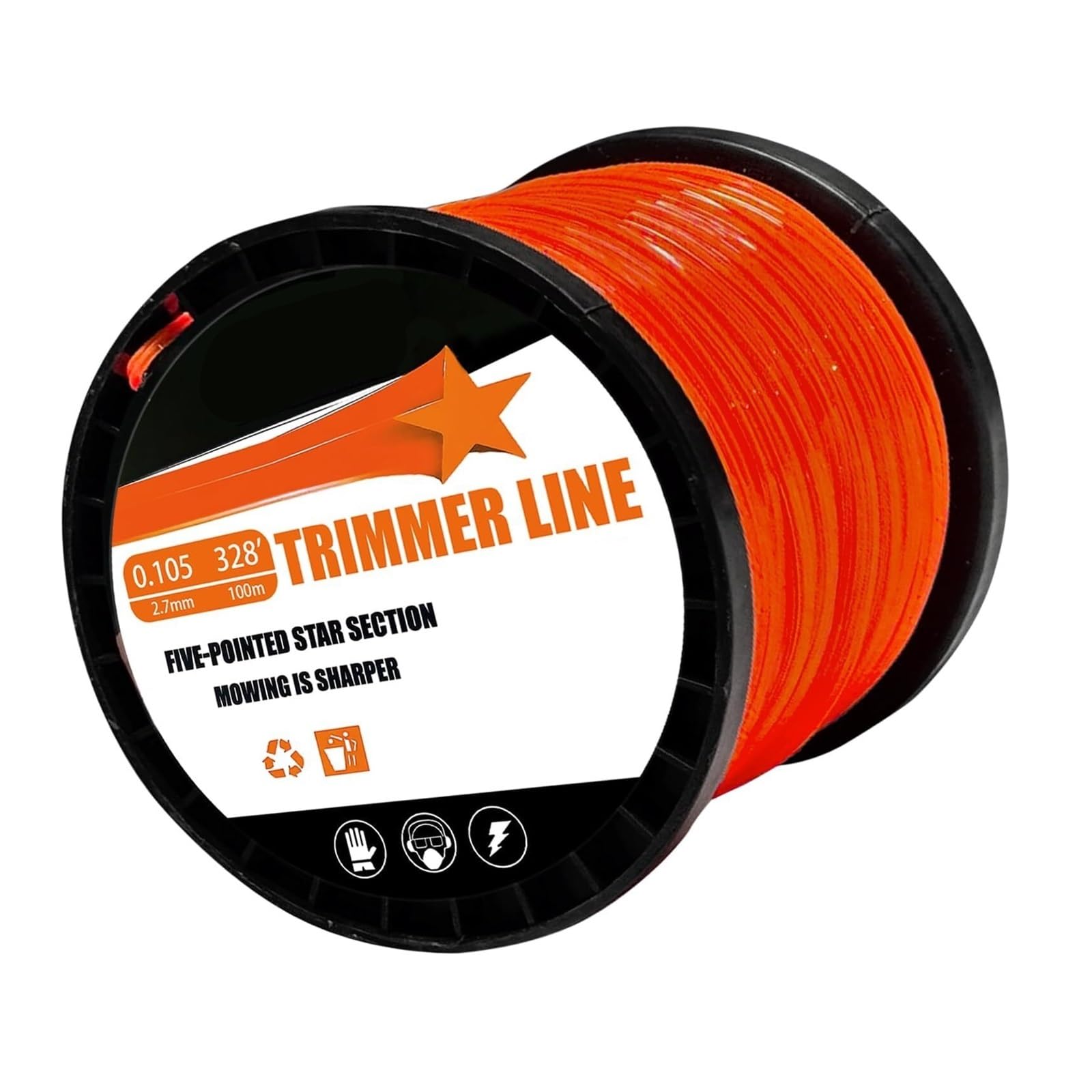 Filo Pentagramma per decespugliatore 2,4 mm x 130 m Nylon