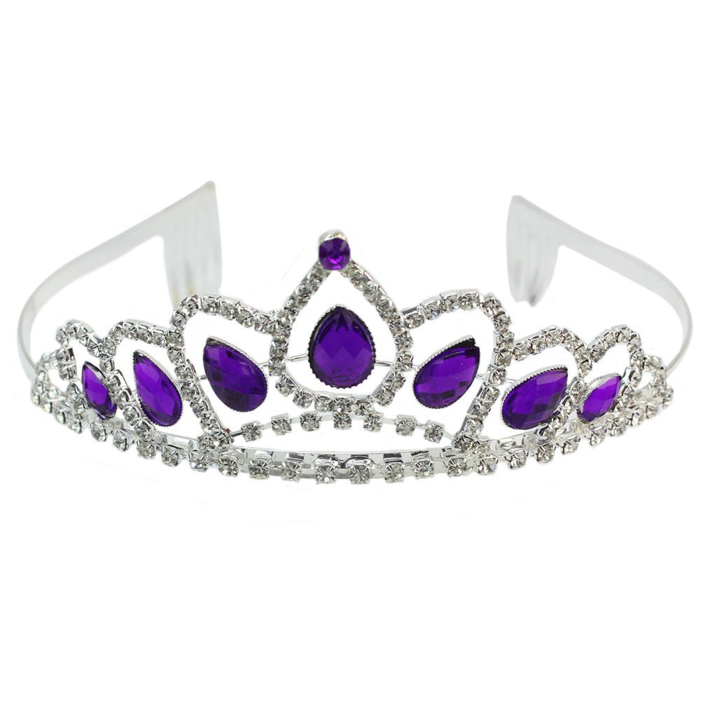 Diadème Princesse Strass Violet - Couronne Concours, Mariage, Fête