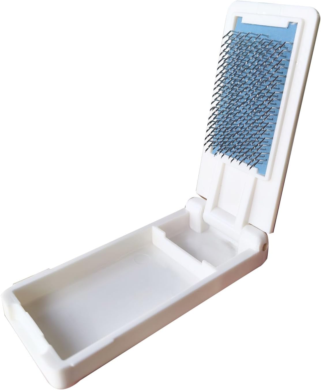 Dancing Shoe Brush, Ballroom Shoes Suede Sole Brush Professional Wire Shoe Brush, Foldable Dance Shoe Cleaner with Cover, Lightweight Shoe Care Tool(White)