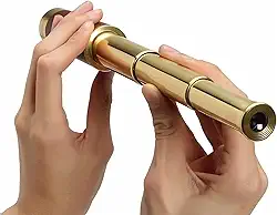 Telescópio monocular à prova d'água, 25x30 monóculos de luneta telescópica monocular para adultos acampamento marítimo ao ar livre de latão