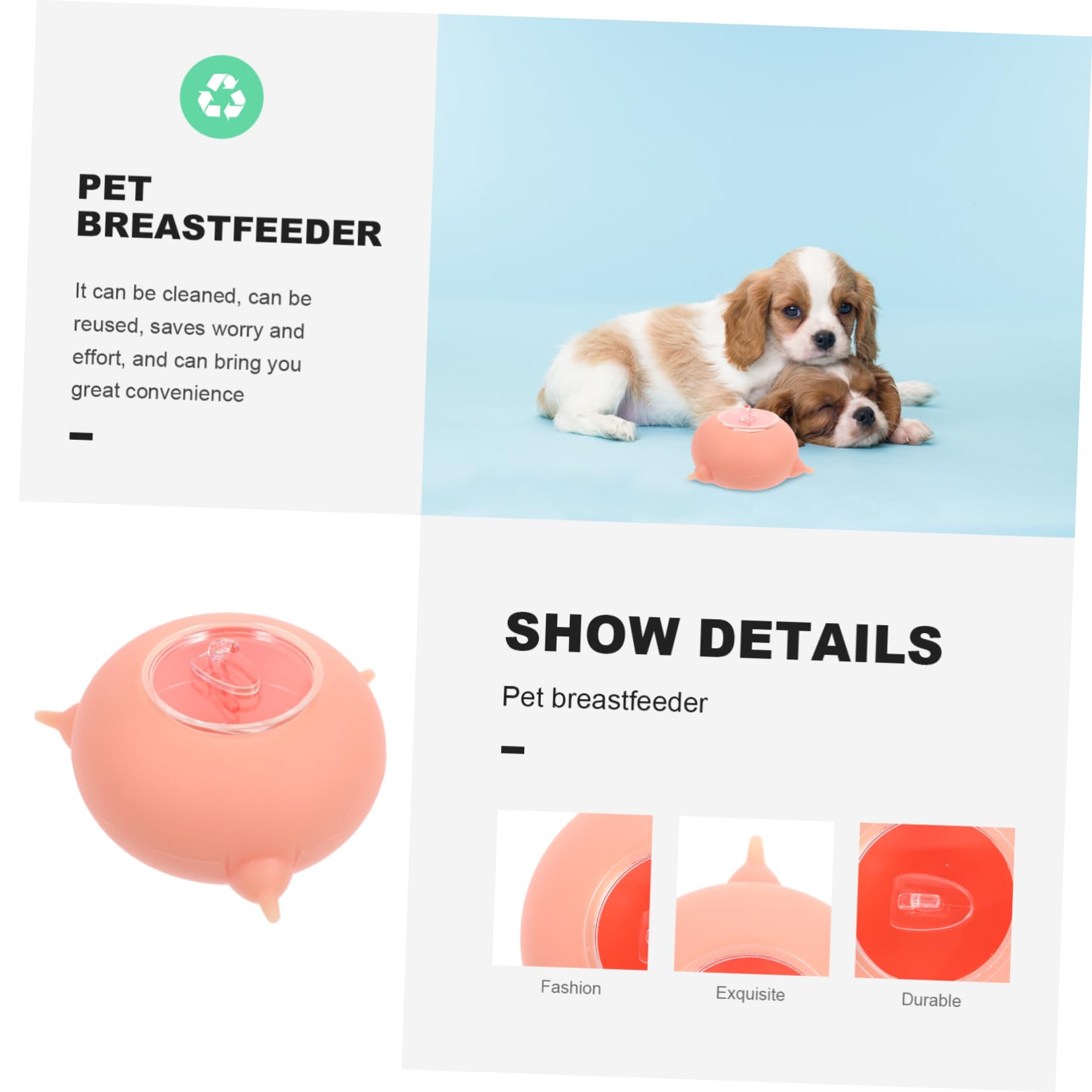 BESPORTBLE Biberon in Silicone Leggero ed Elastico per Piccoli Animali, Strumento per Alimentazione Cuccioli per Addestramento Animali Domestici Rosa