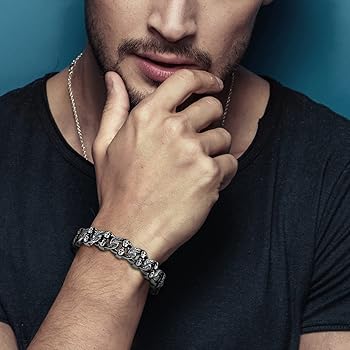 ひ*ろ様 【幻】A&G スカルクロスゴシックIDブレスレット クラシックチェーン スカルゴシッククロスウォレットチェーン | 8UP