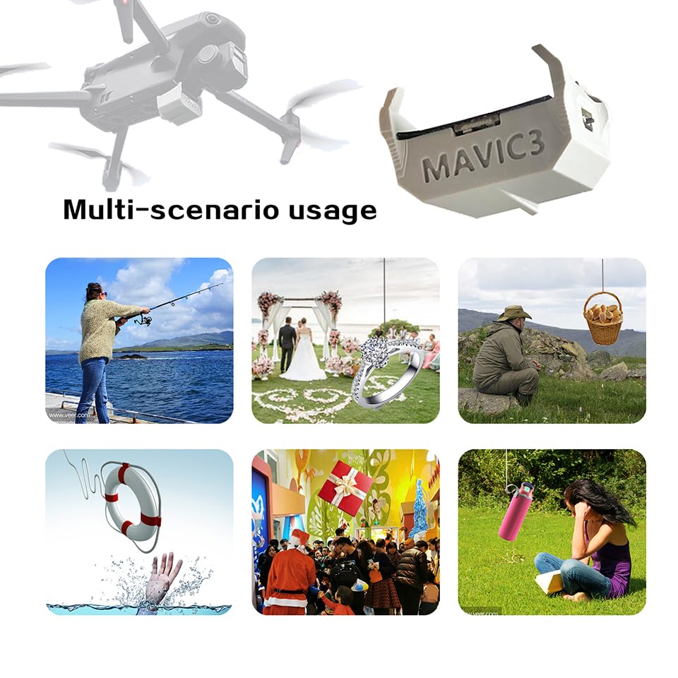 Image of DJI Mavic 3 Payload Airdrop System, Compatible With Mavic 3 | Tool-free fast installation, dedicated airdrop payload for Mavic 3 to deliver wedding gifts and rescue supplies.