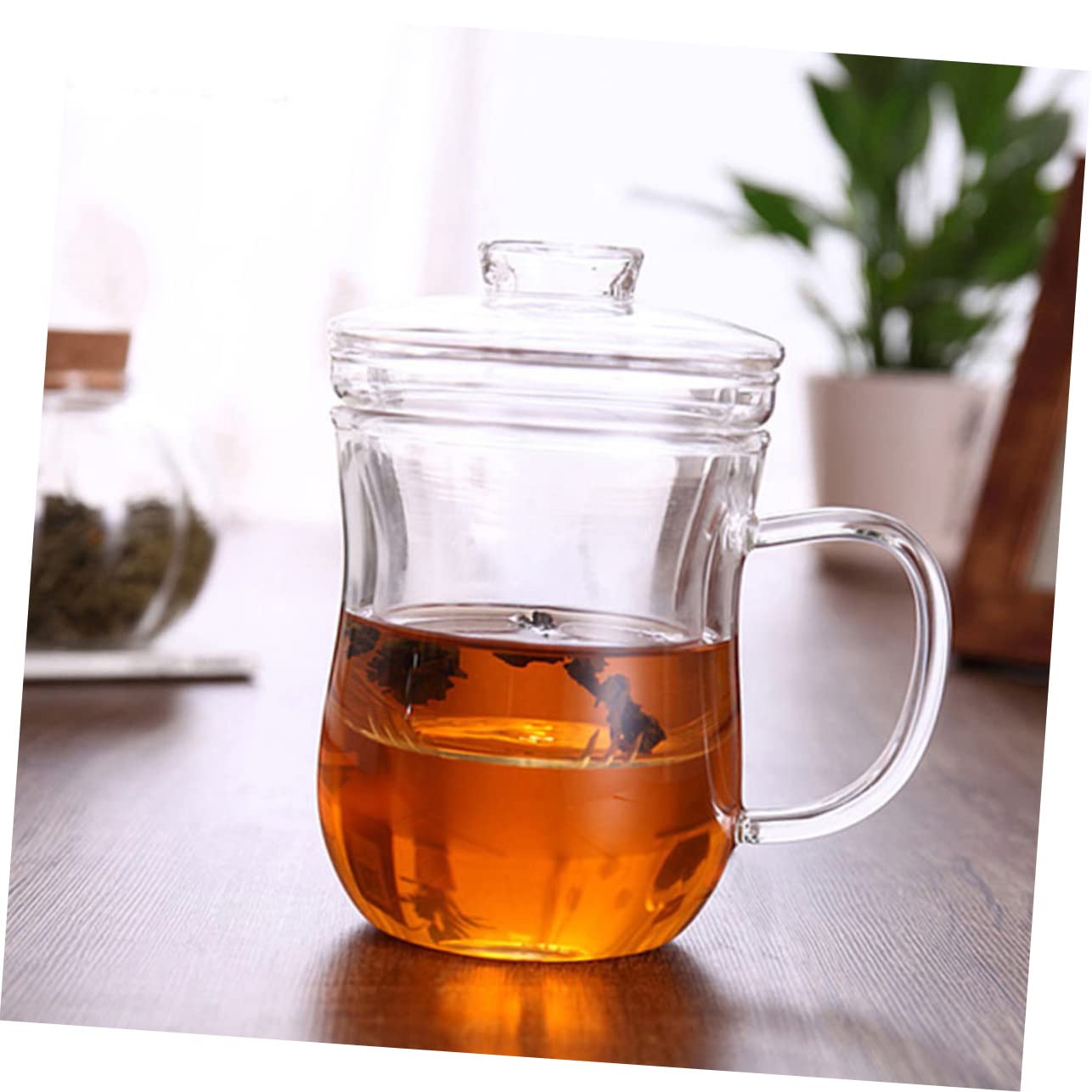 Mug Isotherme En Inox 304 Avec Infuseur - Capacité 450 Ml - Couvercle étanche - Poignée Et Cuillère Incluse