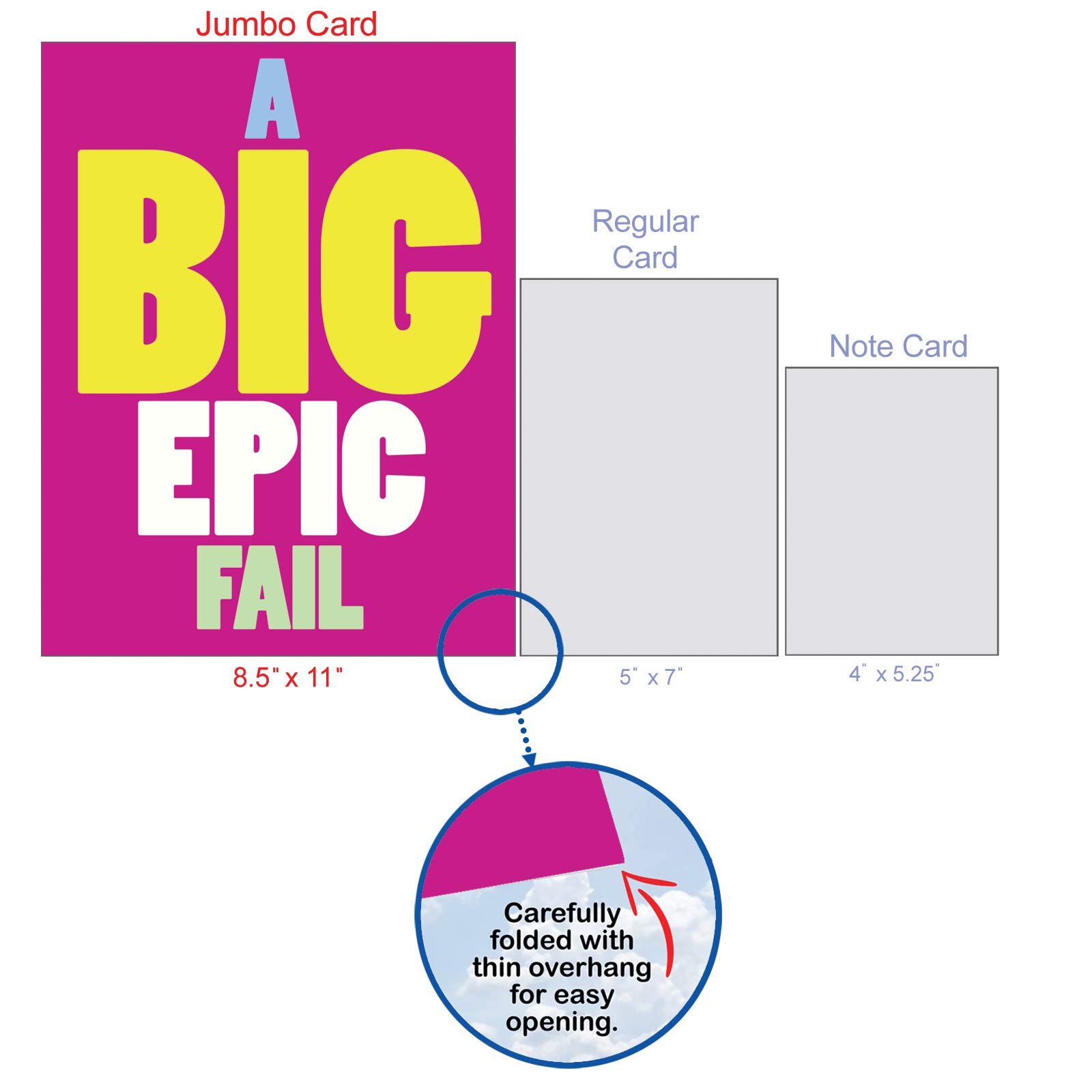 Amazon | p3894ジャンボFunnyカード: Big Epic Fail With