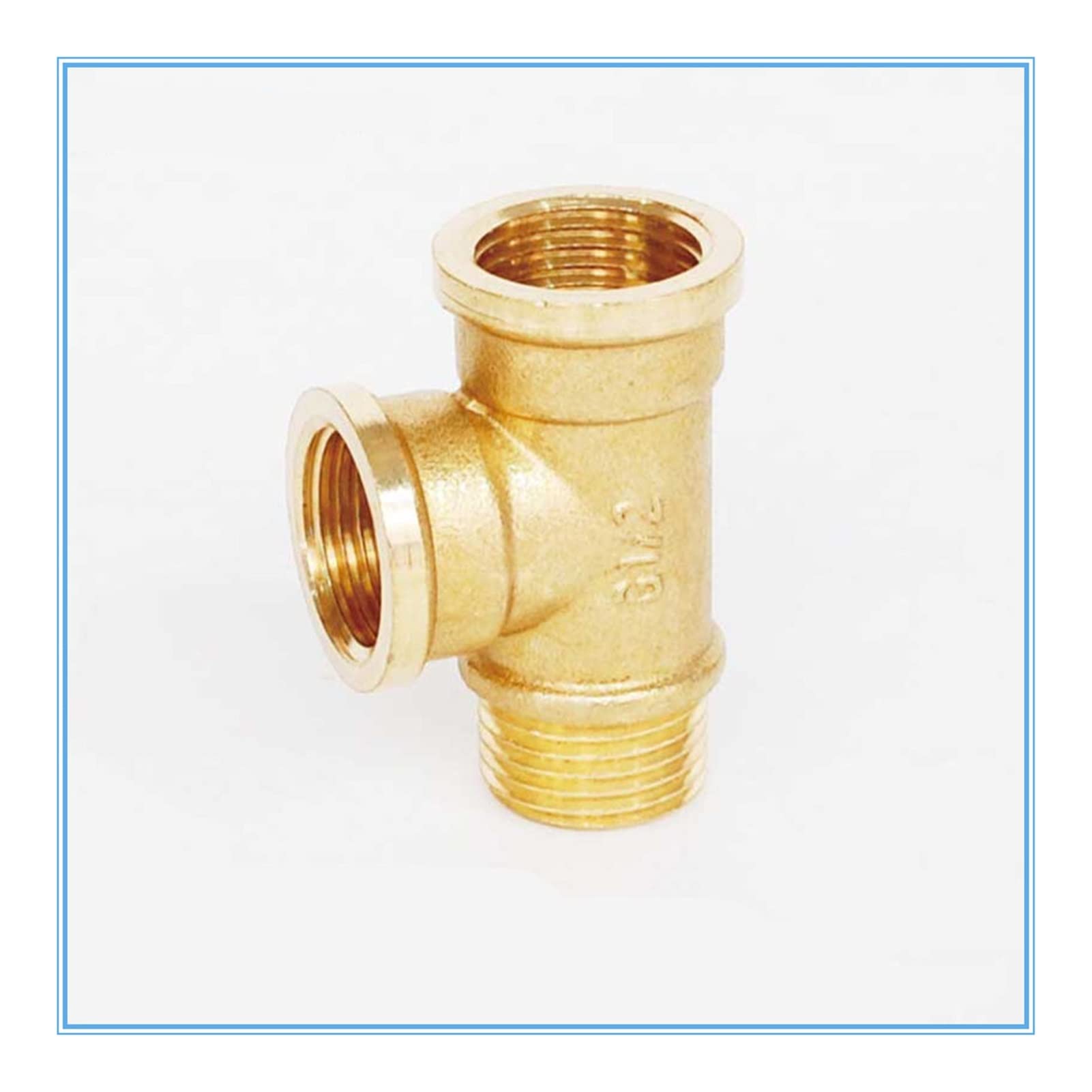 HMTE Raccordo per Tubi in Ottone Maschio X Femmina X Femmina 1/8" 1/4" 3/8" 1/2" Filettatura a T Raccordi in Rame Adattatore per Gas Olio per Acqua (Specifiche Filettatura: 3/8") (1/2")