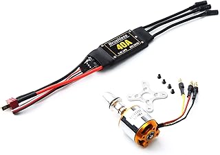 GoolRC 2217 1100KV Brushless Motor 40A ESC with T Plug 3.5mm Banana Connectors for RC Plane Helicopter Electronic Speed Controller