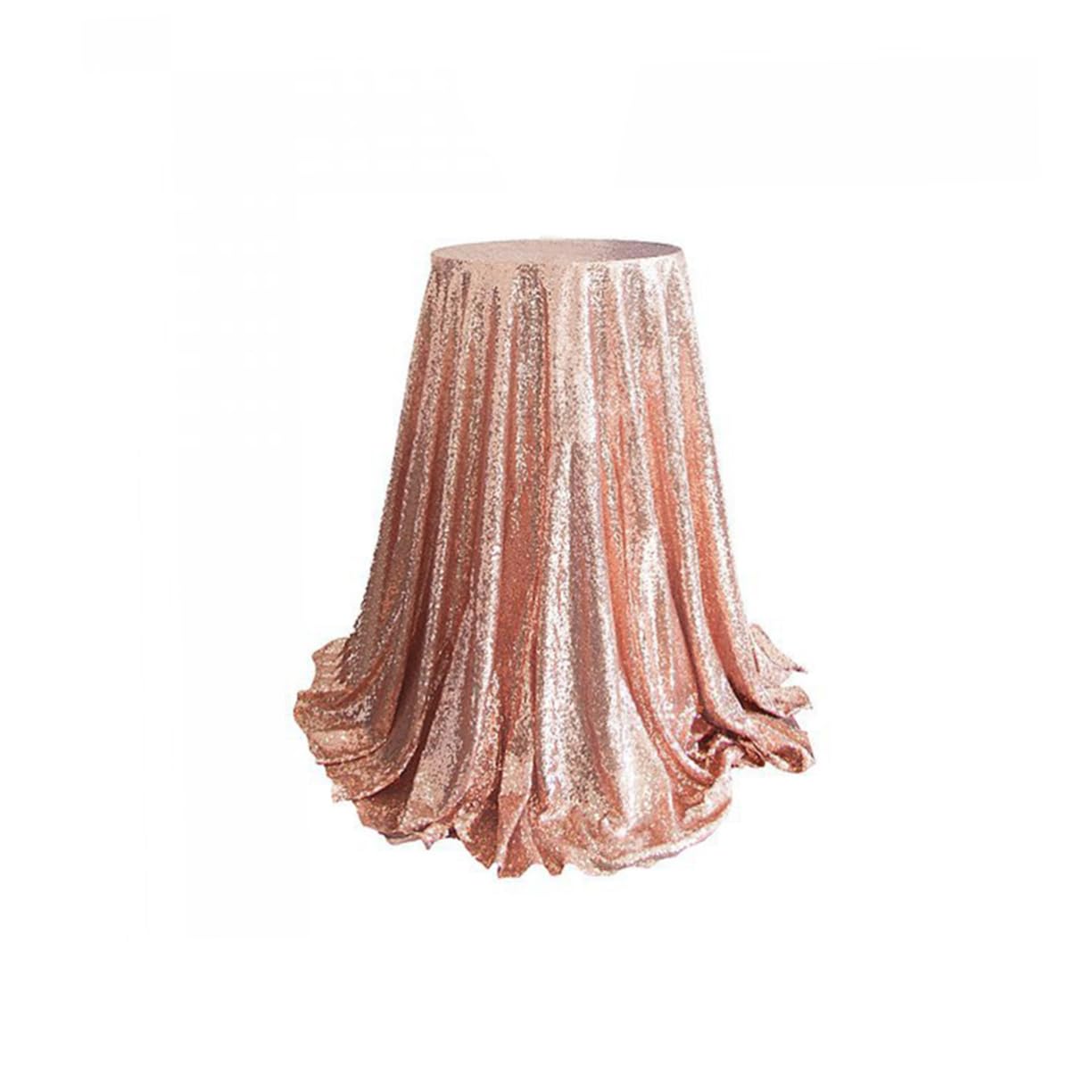 Nappe ronde à paillettes 120 x 180 cm Cabilock en polyester lavable