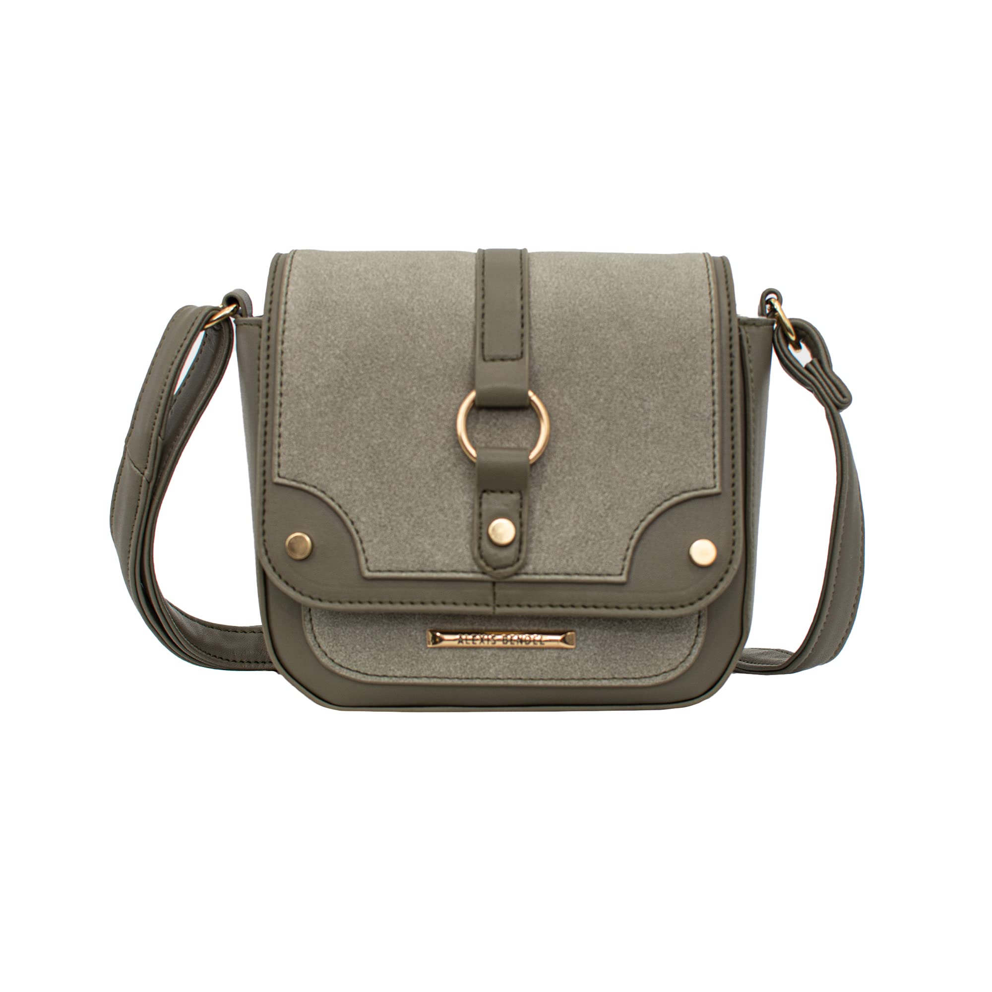 Alexis BendelWomen’s Small Vegan Leather Crossbody Camera Handbag With Adjustable Shoulder Strap