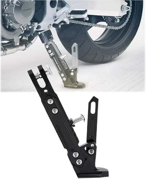 Amazon Az Dorado バイク キックスタンド サイドスタンド 高さ調節可能 19 26 メンテナンススタンド アルミ合金 ブラック サイドスタンド 車 バイク