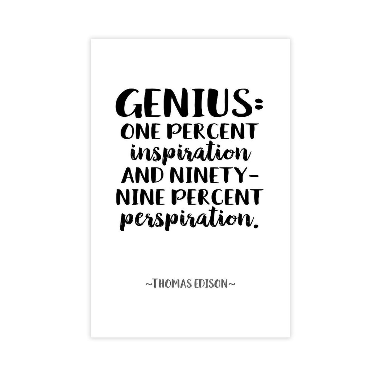 ELKPDOE Genius Poster Motivational Quotes