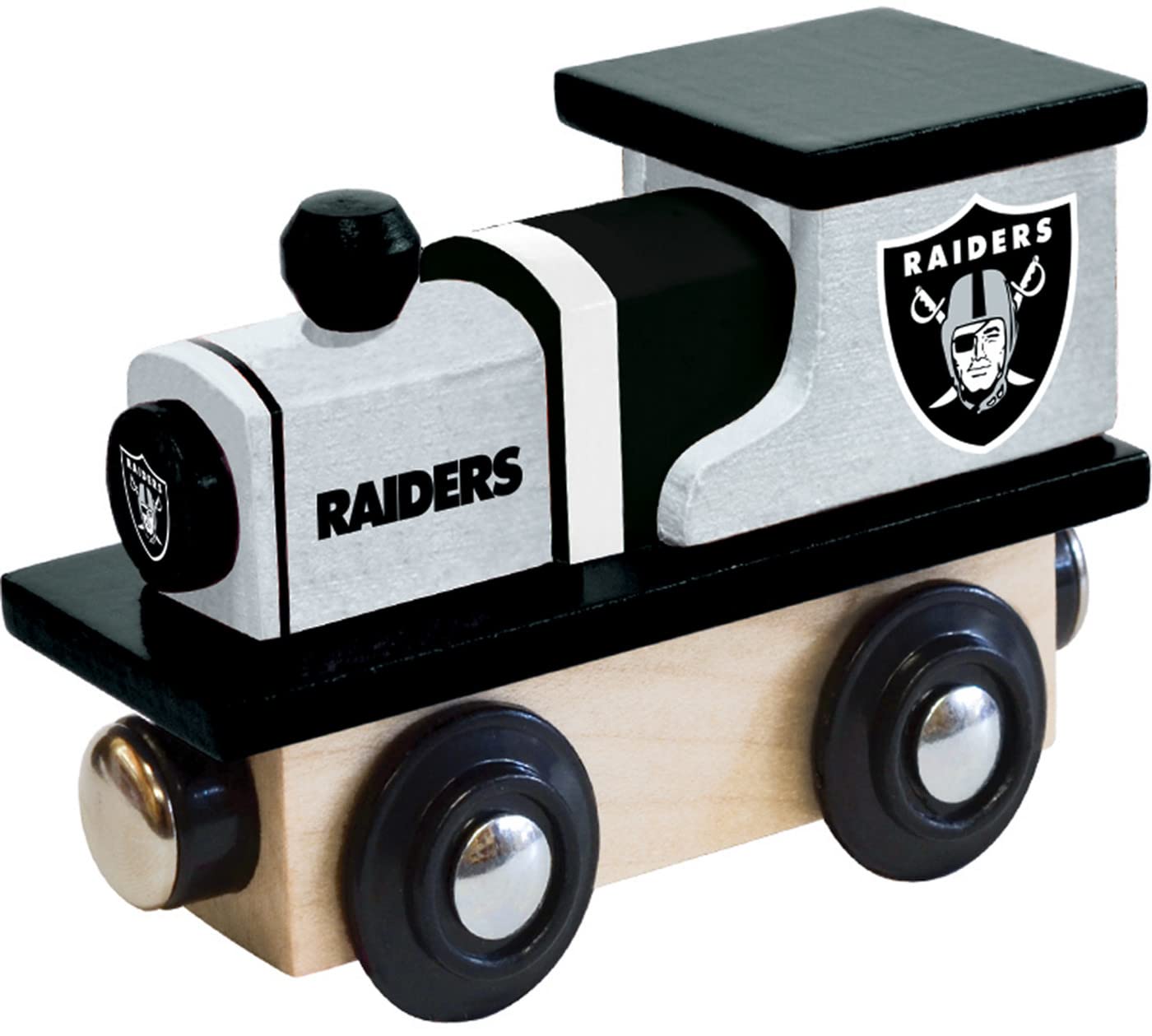 MasterPieces NFL Raiders Real Wood Toy Train, for Ages 3+ - Premium Quality, Educational, and Fun Activity for Kids and Families - Great Gift Idea for Holidays, Birthdays, and Everyday Playtime