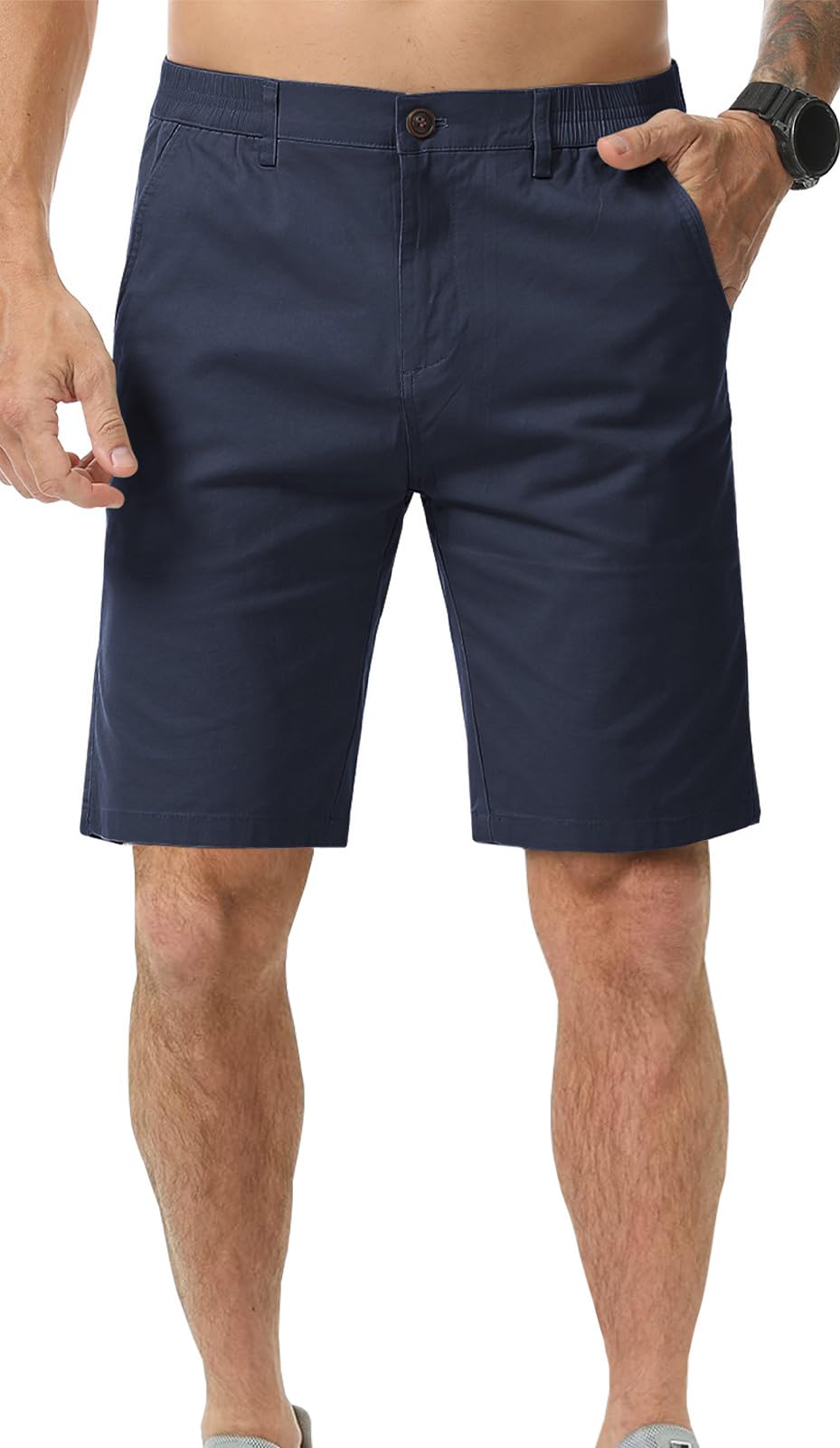 Męskie szorty slim fit chinosy krótkie dla mężczyzn UK lato na co dzień pół spodnie bawełniane szorty z kieszeniami