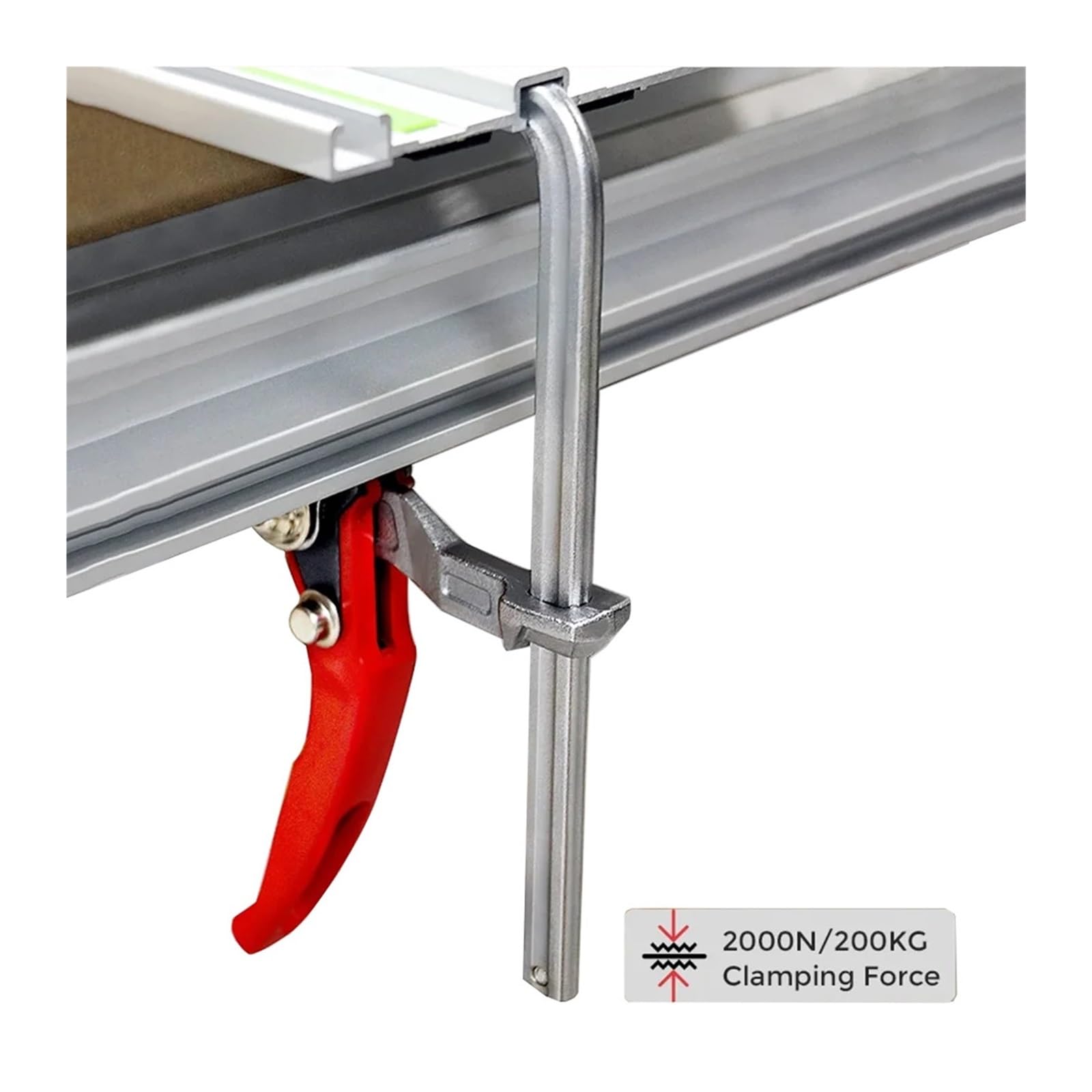 abrazadera de mesa con trinquete Abrazadera de riel de guía rápida, Clip F de liberación for de mesa de orificio de escritorio, 160x60mm, 2 uds.