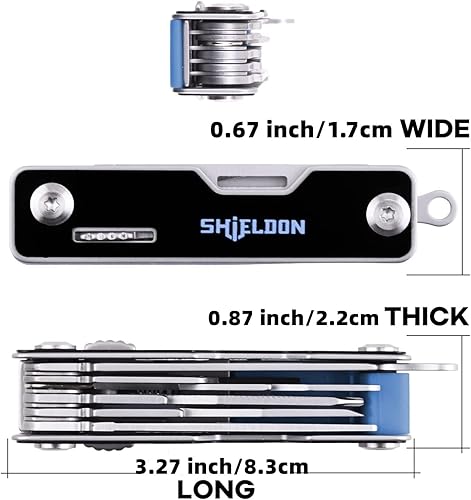Miniatura 5 de SHIELDON Lileep Cuchillo multiherramienta, cuchillo de bolsillo estilo suizo, herramienta todo en uno para uso diario