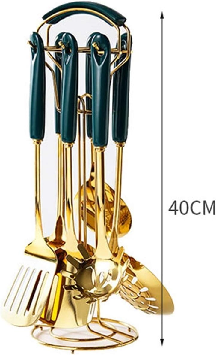 7 PCS Kitchen Cooking Set Stainless Steel Kitchenware Sets Kitchen Utensils Shovel Spoon Nordic Cookware Ceramic Handle