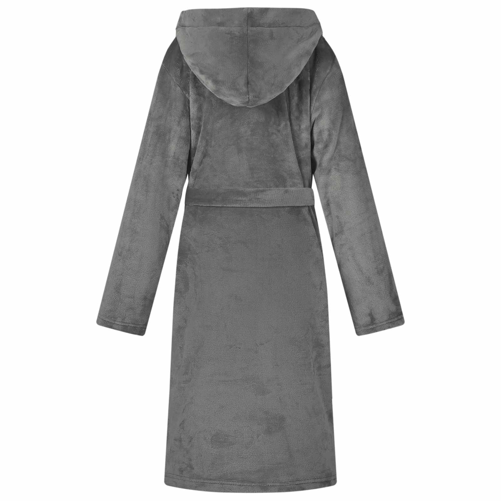 Bademantel Hoodie Dunkelgrau S Flanell Loungewear Hausanzug für Entspannung und Komfort beim Relaxen, Reisen, Sofa, Fernsehen, Schlafen, Freizeit, Innenbereich, atmungsaktiv, weich, bequem