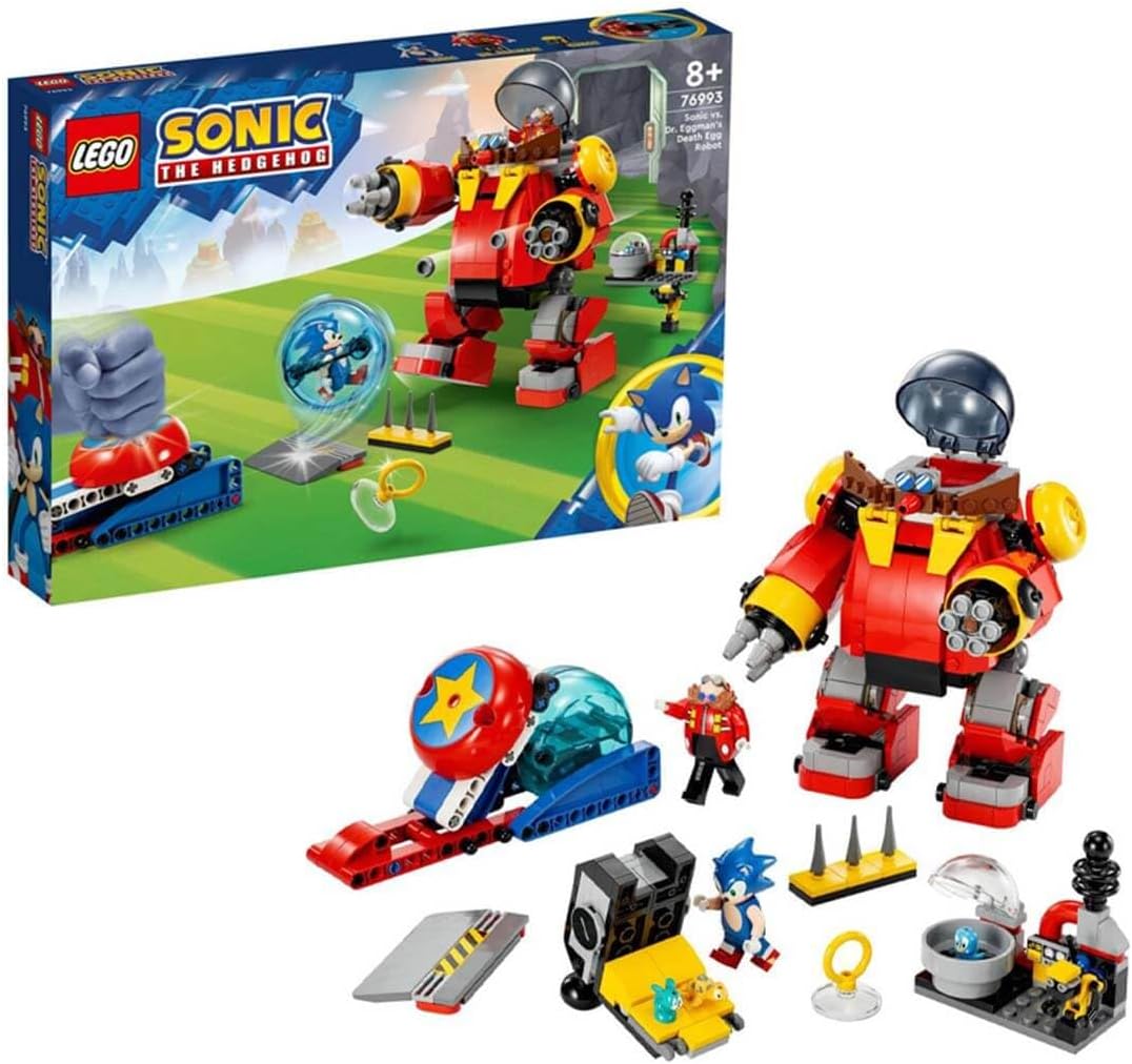 LEGO 76993 Sonic vs. Dr. Eggmans Death Egg Robot, 6 Charaktere und Zubehör