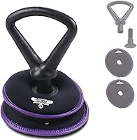 Vista 6 de Hyperwear SoftBell - Juego de pesas rusas ajustables, discos de peso suaves recubiertos de vinilo con base de goma, equipo versátil de gimnasio