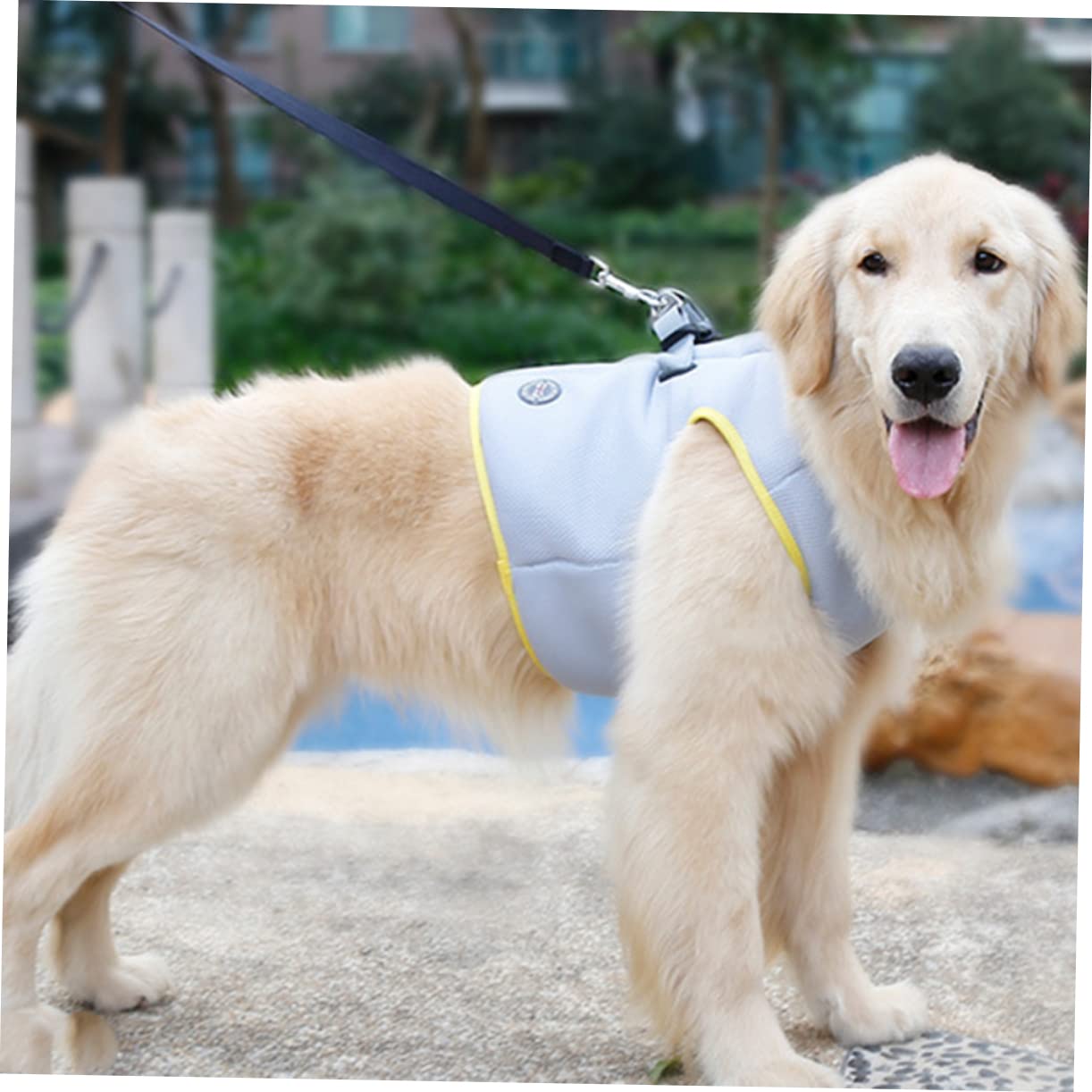Kisangel 2 Chalecos Refrigerantes para Mascotas De Malla Transpirable Fáciles De Poner Y Quitar Talla S