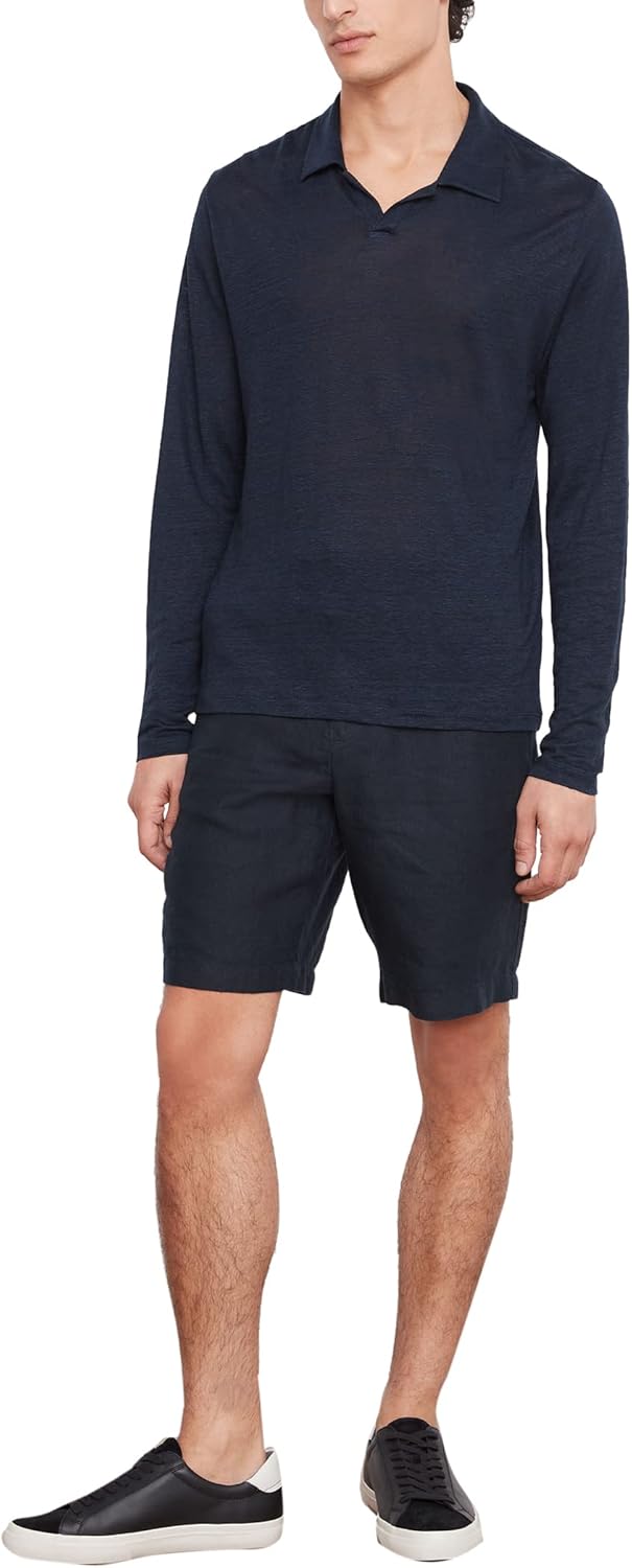 Vince mens Linen L/S Johnny CollarLinen L/S Johnny Collar