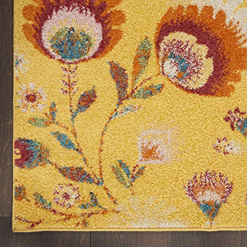 Nourison-Allur-Non-Shedding-Botanical-Contemporary-Yellow-Multicolor-4-x-6-Area-Rug-4-x-6 61c6Rb5AfuL