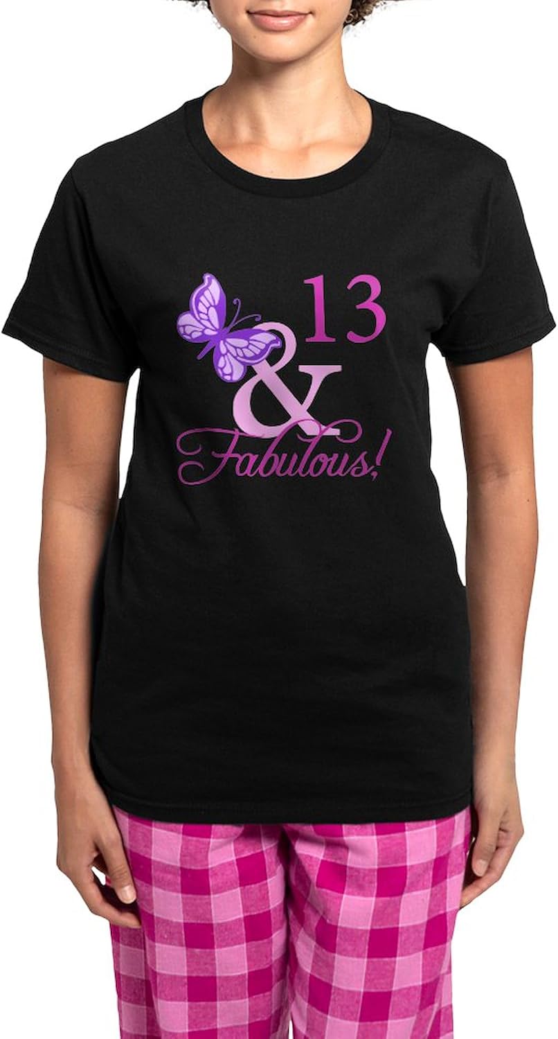 CafePress Fabulous 13Th Birthday For Girls Women's Dark Paja Womens Novelty PJ Sleepwear
