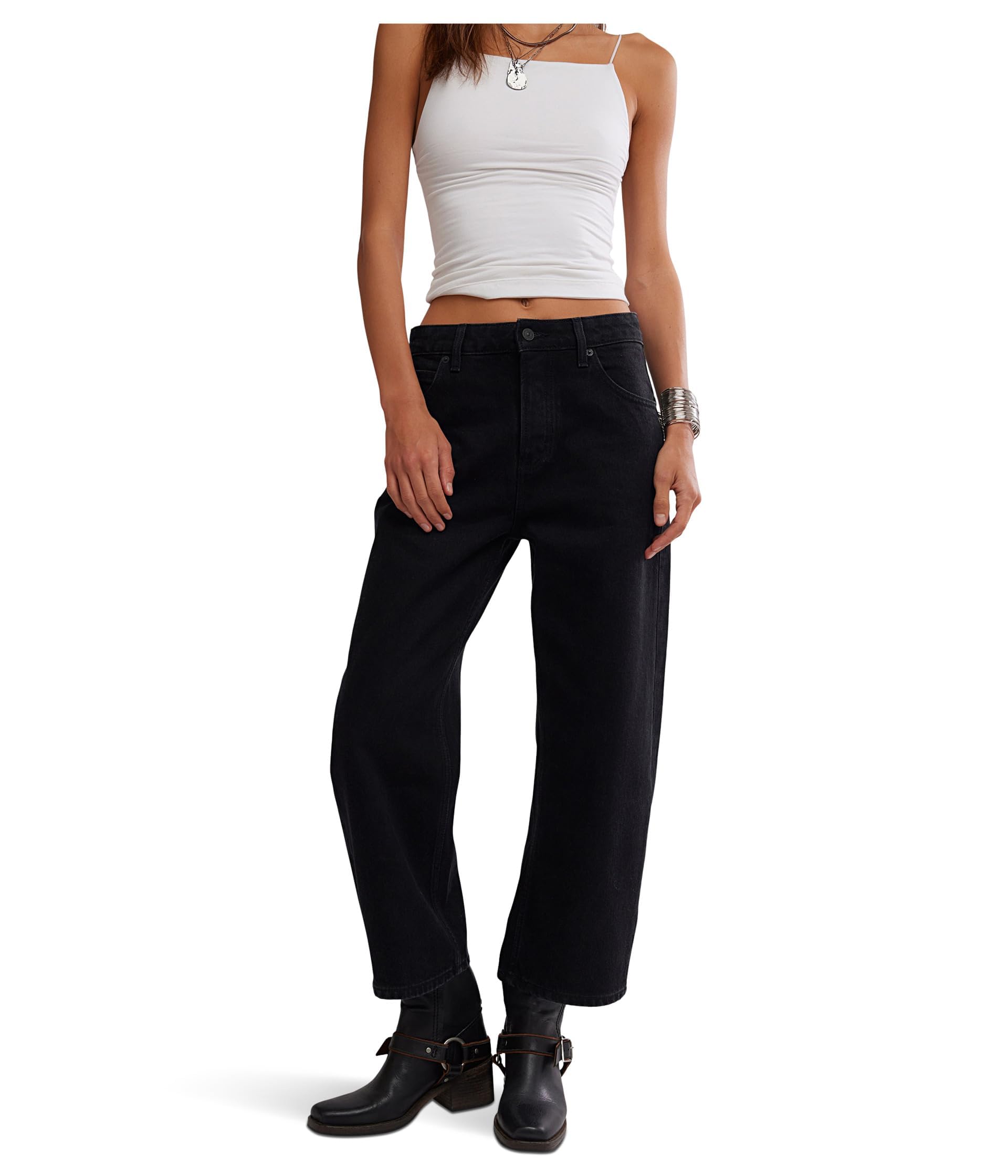 Free People Womens Deep Trance Dropped Bf Dark Matter