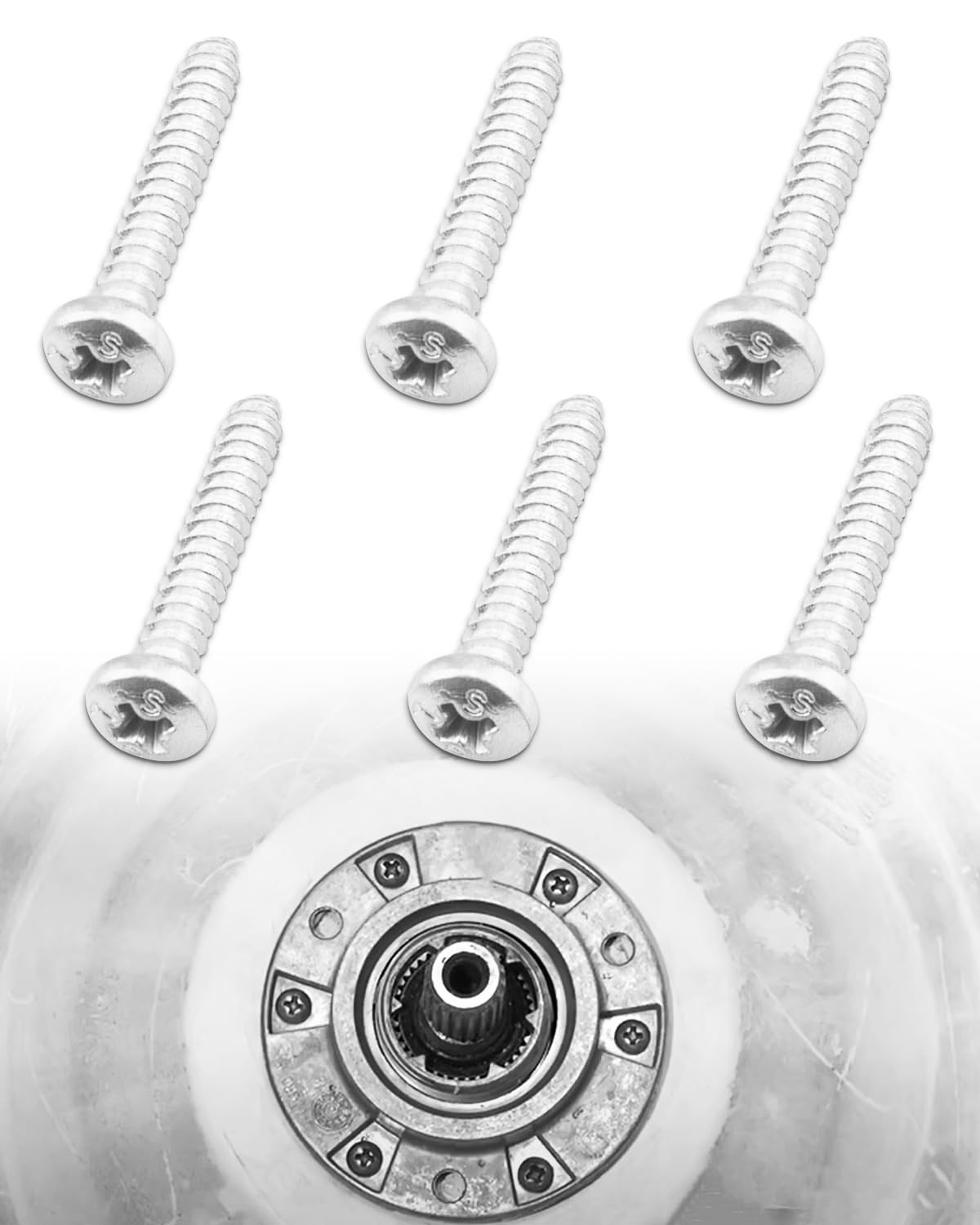 ULXIOM 8533953 Washer Screw Compatible with Whirlpool Maytag Washer Driven Hub, Replaces WP8533953 1179809 AH990227 EA990227 PS990227, 6 Pack