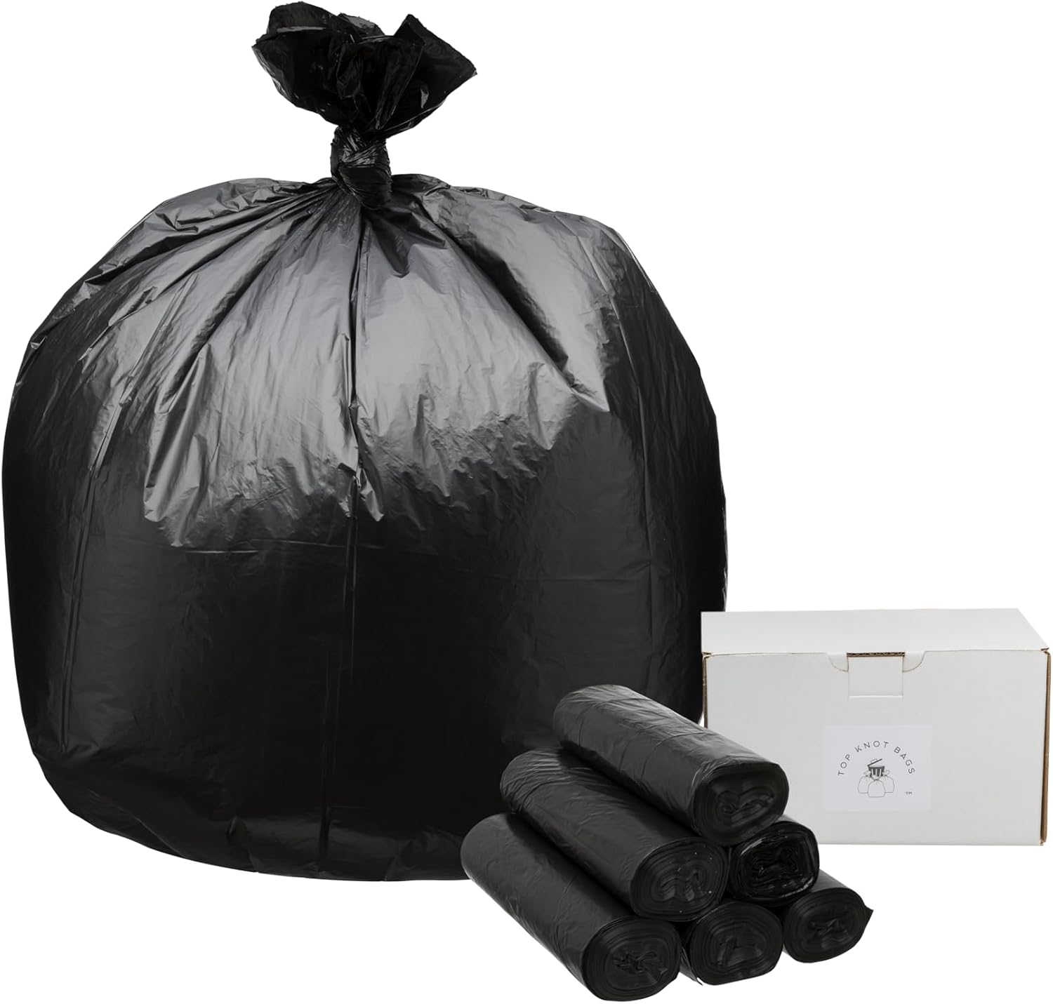 45 Gallon Garbage Trash Bag 40X48" Black 150 Count Can Liner Bulk 40 Gallon 41 Gallon 42 Gallon 44 Gallon Made in USA
