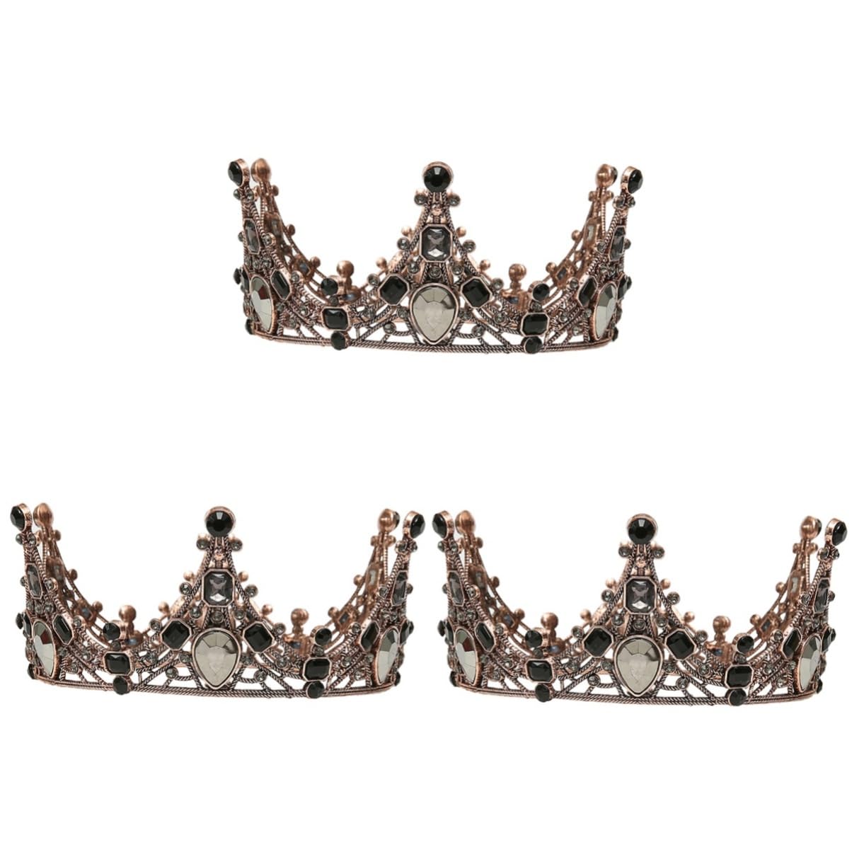 FRCOLOR 3 decorativas para tartas, tiara, decoración para tartas, decoración de boda, decoración de mesa de postre, decoración de boda, decoración retro