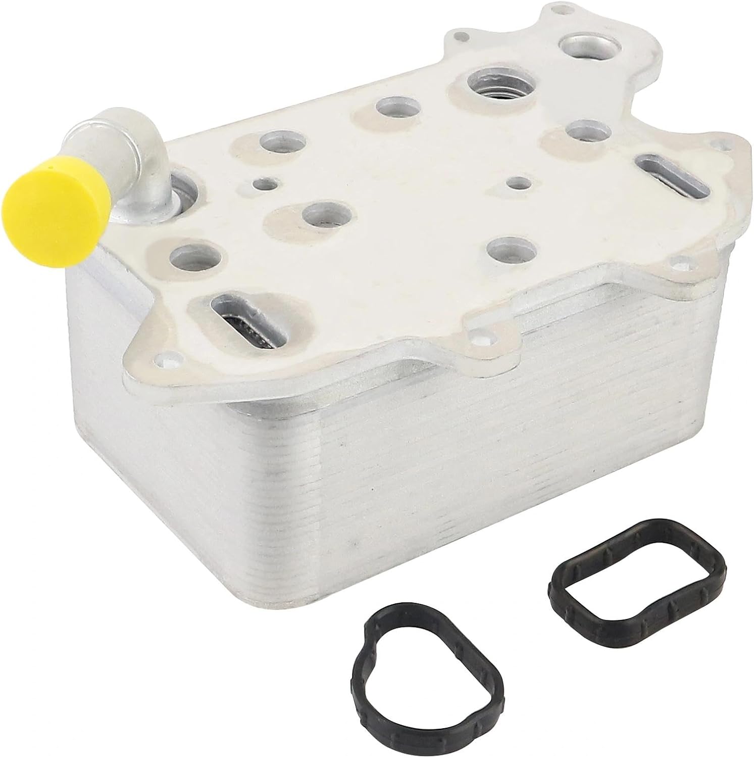 Oil Cooler Assembly Compatible with 2020-2024 Ford F250 F350 6.7L Turbo Replace LC3Z-6A642-C LC3Z-6A642-B LC3Z6A642B LC3Z6A642C