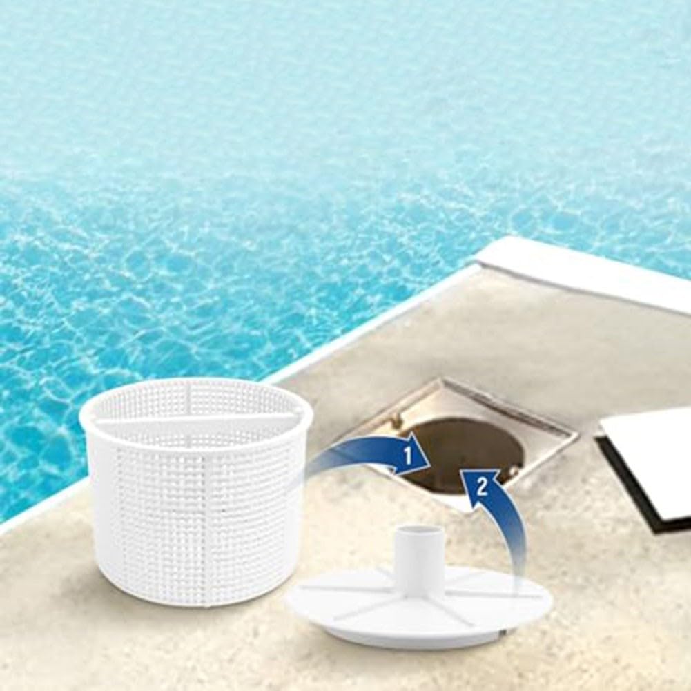 para vacío y Cesta Skimmer para Piscina para vacío y Cesta(white) | Compatible para hayward para pentair, para ajuste perfecto SPX1082CA, placa para vacío incluida, mantenimiento fácil