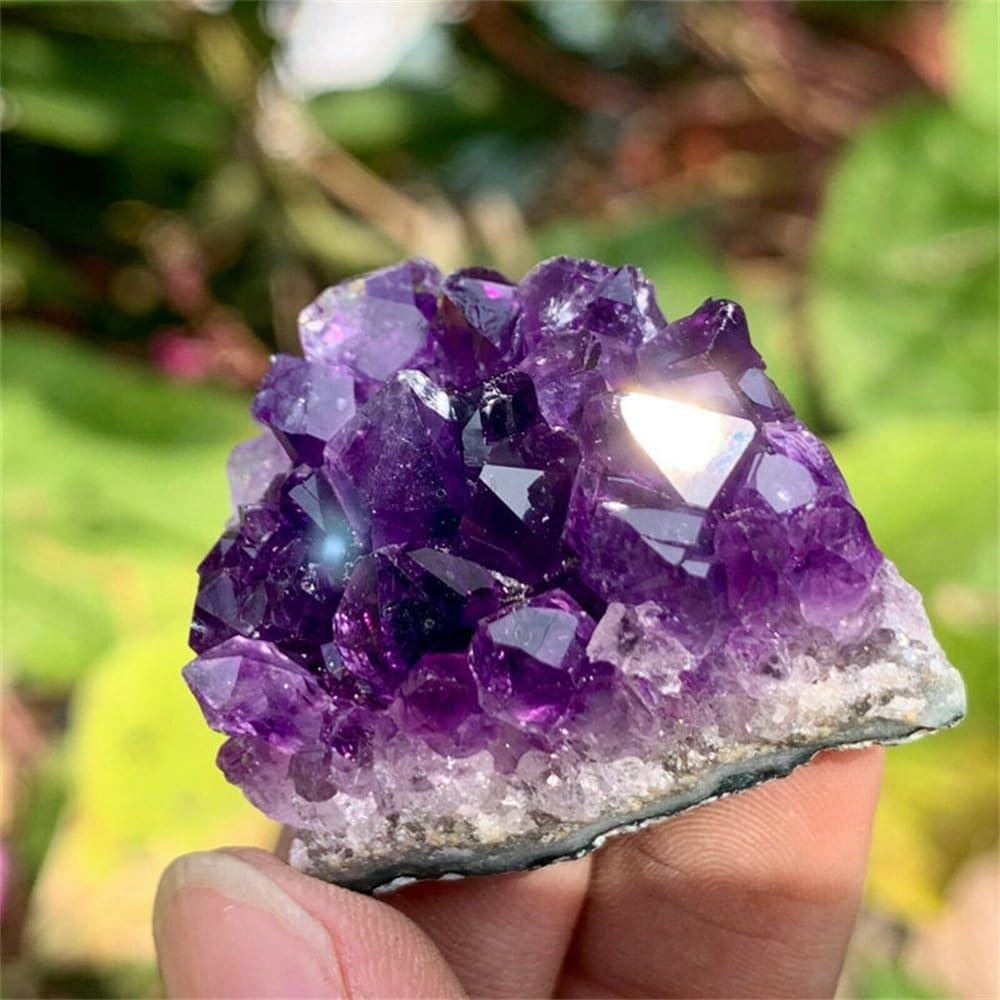 BJXKHFPIV Amethyst Stone Purple Amethysts Crystals Cluster Rock Crystal Point Wand Crafts Ornaments (Size : 55-80g 1PC)