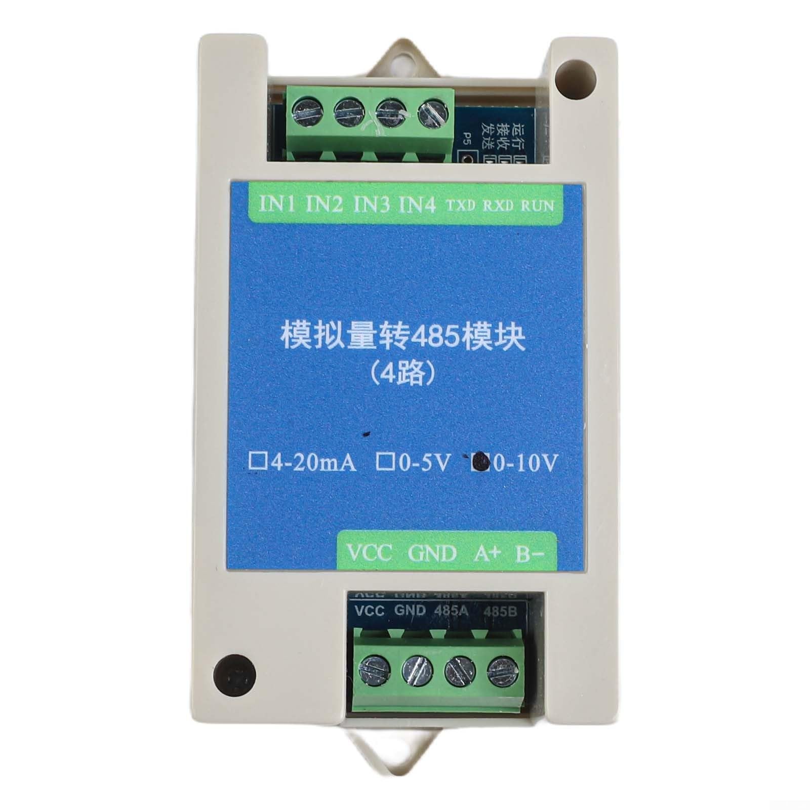 Convertitore di segnale da RS485 ad analogico con uscita a 2 o 4 canali per sistemi di automazione industriale Modbus RTU (4 canali 0-10V)