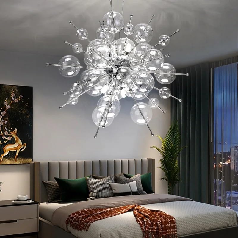 Chandelier Modern Minimalist Iron Pendant Light Glass Ball Hanging Chandeliers for Living Room Decor Dining Table Lighting Fixtures