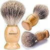 Perfecto 100 original pure badger shaving brush engineered for the best fathers day gift all methods safety razor double edge razor straight razor shaving razor gift for dad badger brush  urban country home decor