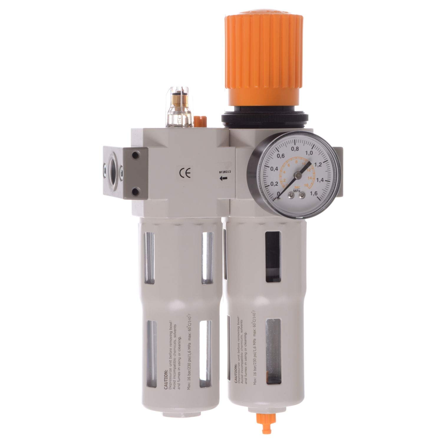 TC TECHNIC Unità di manutenzione dell'aria compressa professionale da 1/2", riduttore di pressione, filtro per avvitatore a percussione