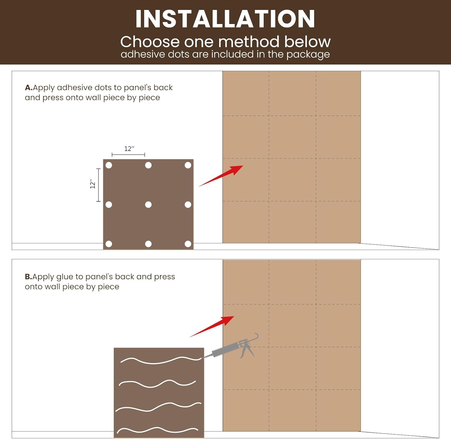 Acoustic Wall Panels 6-Pack 24x24 Inch, Neutral Decorative Sound Dampening Acoustic 6x4 Panels, High Density Sound Absorbing for Studio Office Home, covering up to 23 sq ft
