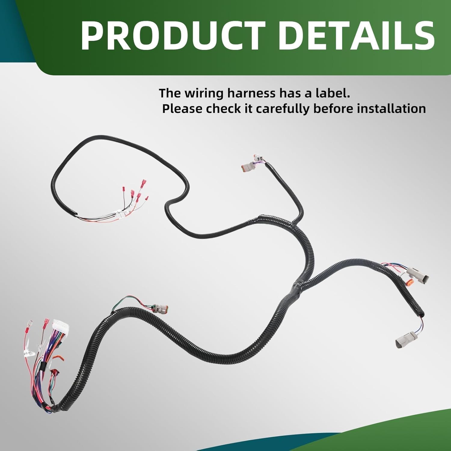 Golf Cart Control Wiring Harness Compatible with Club Car Black 48V 250A 2001-2005 Controller 1510-5201 Replace 102196601