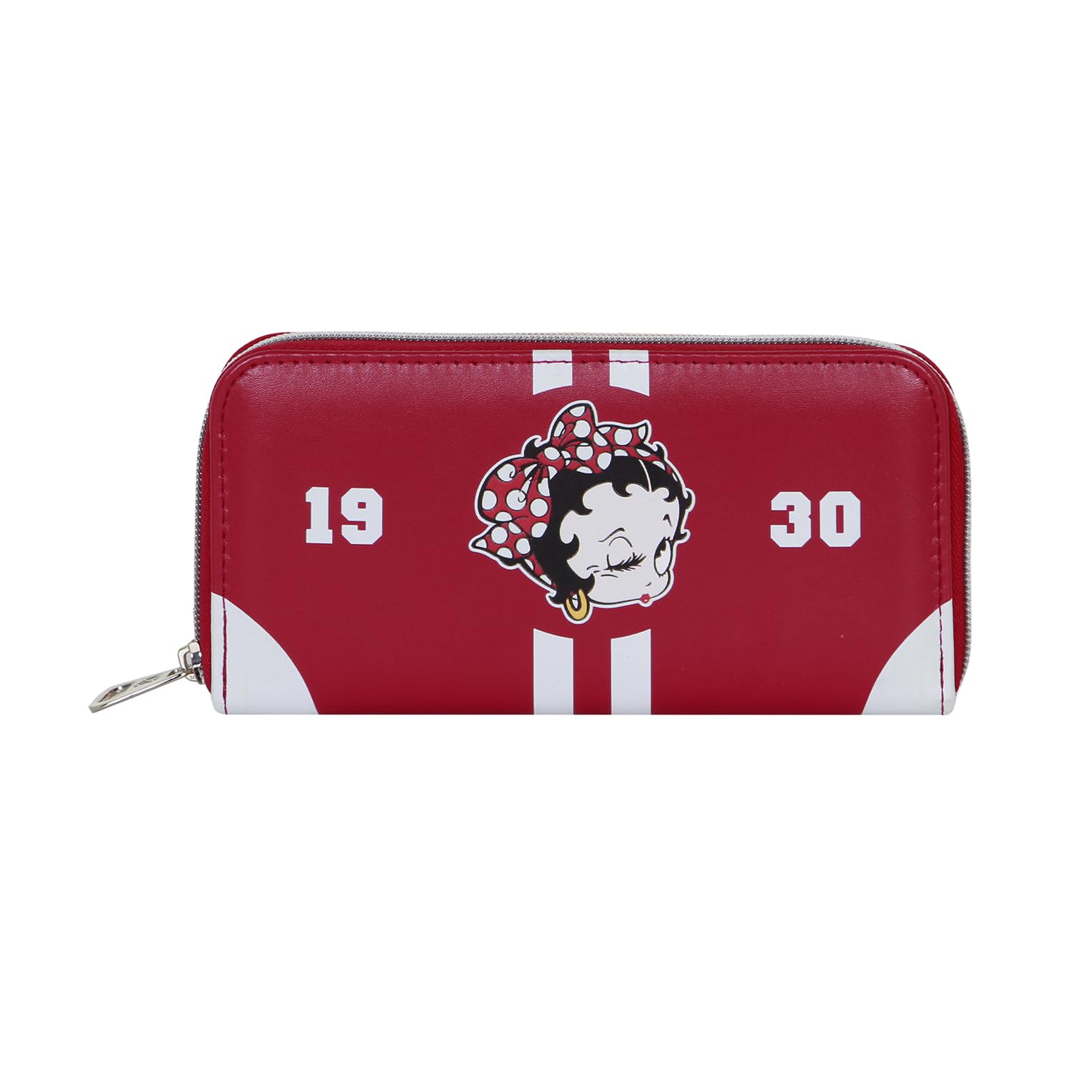 Betty Boop Varsity-Portefeuille Essentiel, Bordeaux, 19 x 10 cm