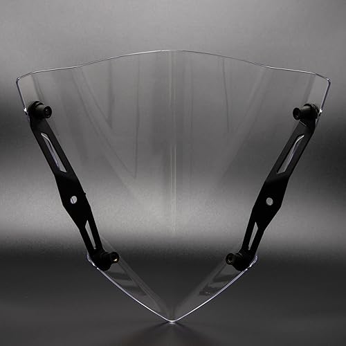 Miniatura 7 de Evomosa Parasol deportivo para parabrisas de motocicleta compatible con MT-07 MT07 FZ07 2018 2019 2020 18-20 (transparente)