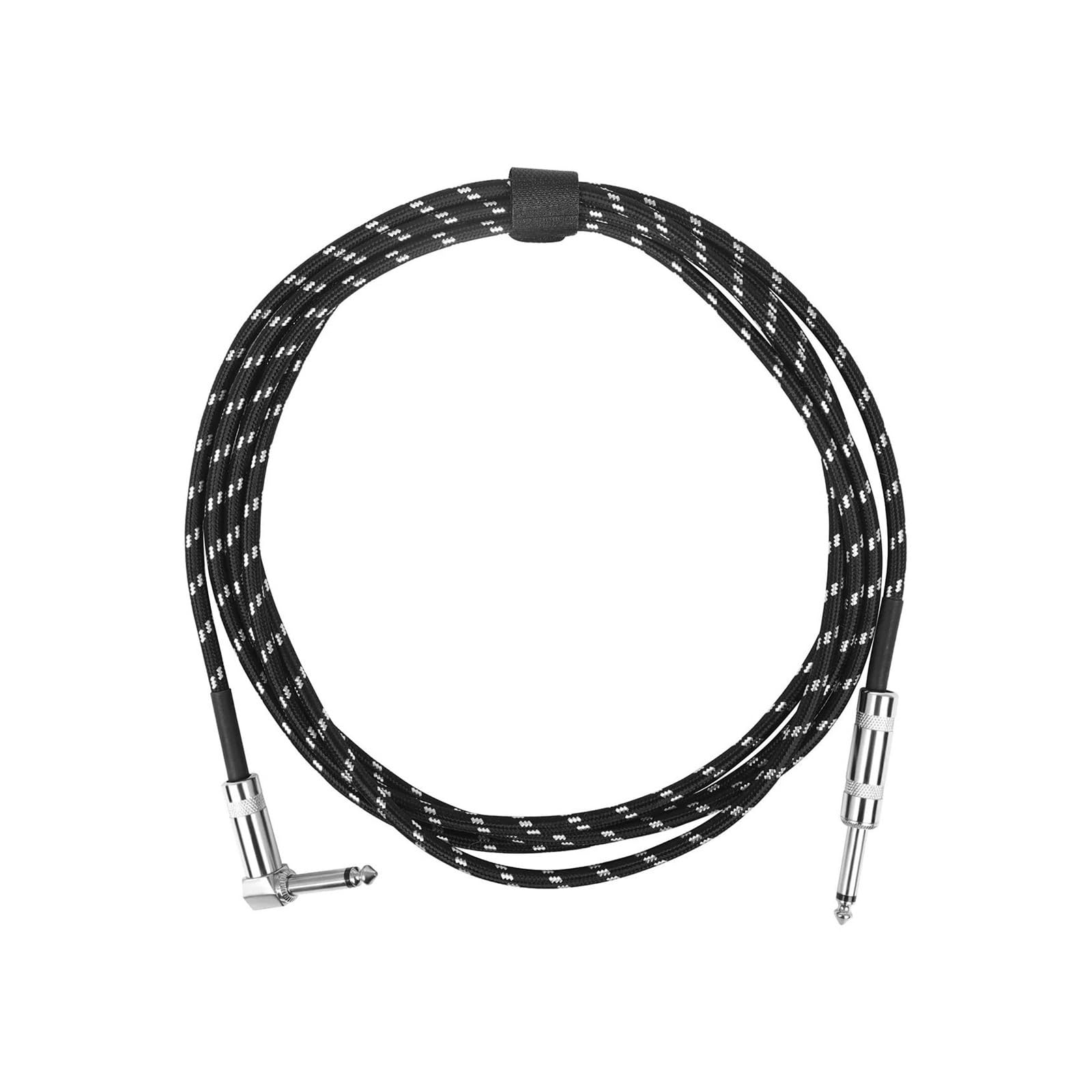 cable de audio para guitarra Cable de para bajo eléctrico línea con reducción de ruido conexión de 6,35 mm cable trenzado blindado de color