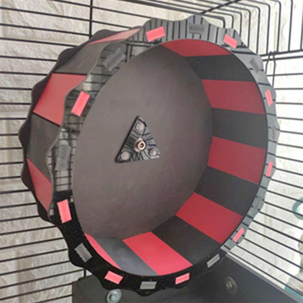 Jogging Training Non Slip Silent Pet Supplies Gerbils Mice Rotatory Cage Accessory Sports Toy Hamster Running Wheel Exercising (Black White Small)