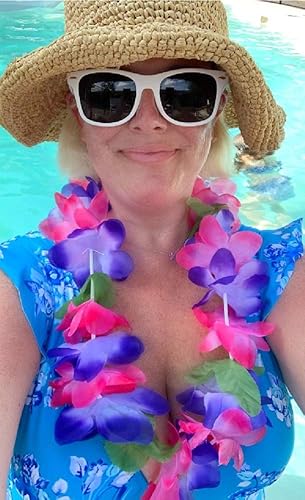 Miniatura 6 de Oojami Mahalo Guirnalda hawaiana floral paquete de 12